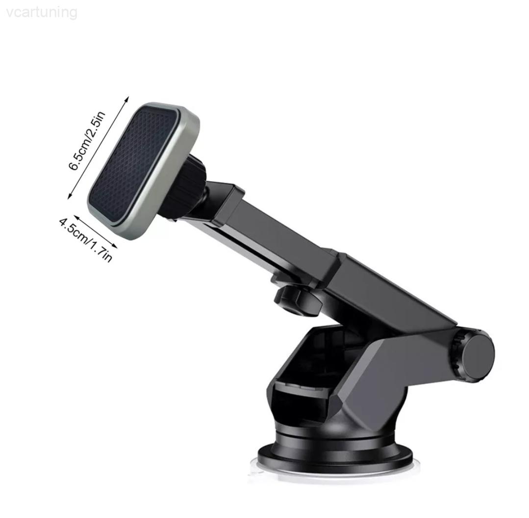 Držák telefonu na magnet magnetický, na palubní desku, čelní sklo, barva černá