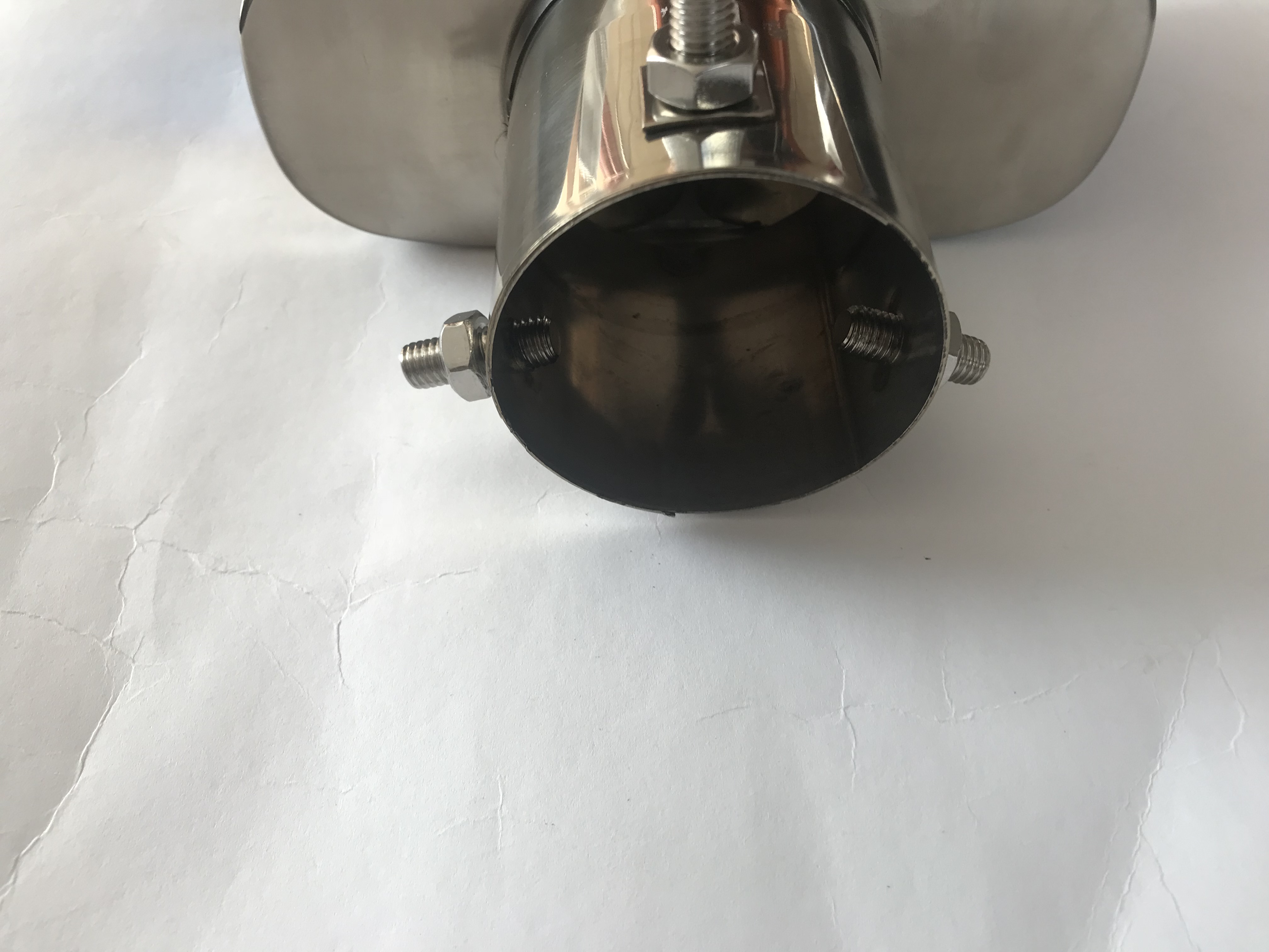 Koncovka výfuku dvojtá hranatá 