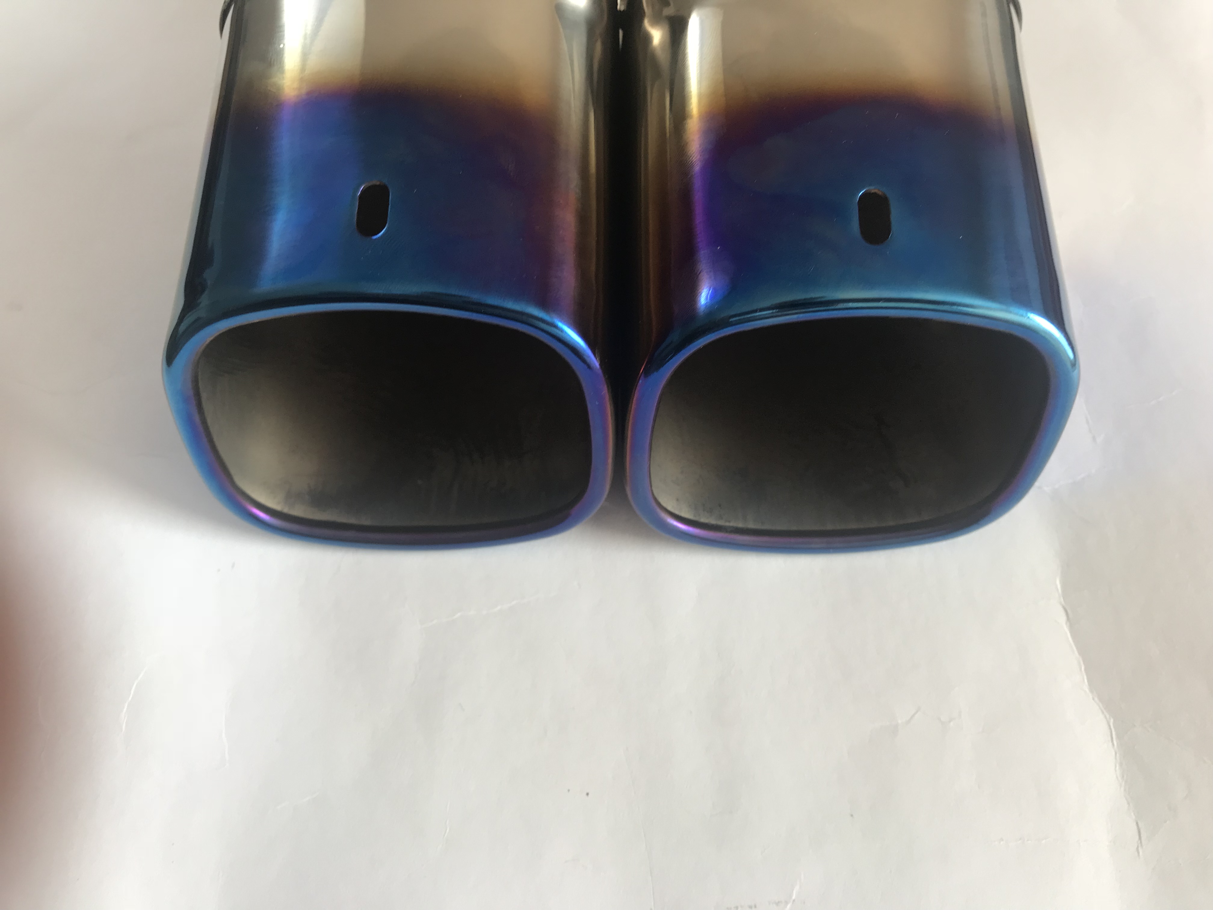 Koncovka výfuku dvojtá hranatá 